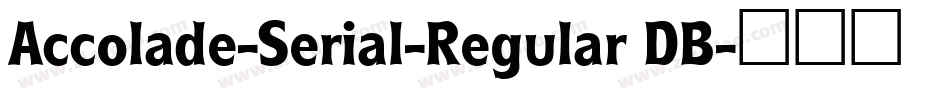 Accolade-Serial-Regular DB字体转换